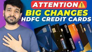 BIG BREAKING: HDFC Bank Credit Cards Huge Changes Announced