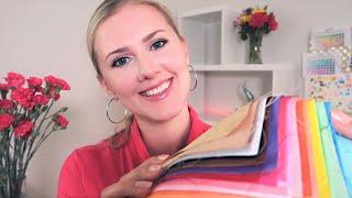 COLOR ANALYSIS  ASMR  Soft Spoken • Fabrics • Paper • Educational