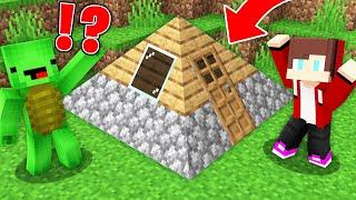 JJ and Mikey FOUND The TRIANGLE HOUSE in Minecraft Maizen!