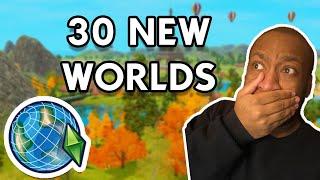 I DOWNLOADED 30 BRAND NEW SIMS 3 WORLDS!!