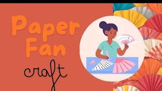 "DIY Paper Fan Craft #PaperFanCraft #DIYCrafts #EasyCrafts #KidsCrafts #PaperCrafts