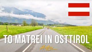 Driving in Austria  in May 2023 from Kirchberg in Tirol to Matrei in Osttirol (clouds and rain)