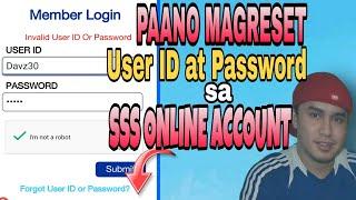 Paano Mag Reset ng Password sa SSS | How to Retrieve SSS User ID and Password | SSS Locked Account