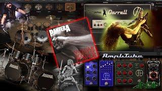 Making PANTERA WALK Using IK Multimedia AMPLITUBE DIMEBAG DARRELL Guitar & MODO DRUM METAL Plugins