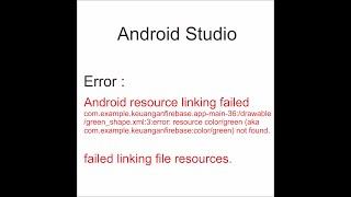 Android Studio "failed linking file resources" error in android studio