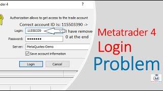 Fix Metatrader Login Problem