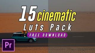 15 FREE Cinematic Luts Pack Download | How To Use Luts Pack in Adobe Premiere Pro Tutorial |