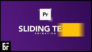 Sliding Text Reveal Animation - Premiere Pro Tutorial