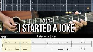 I Started a Joke - Bee Gees | EASY Guitar Lessons TAB - Guitar Tutorial