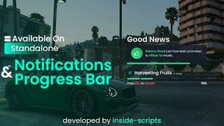 FiveM - Notifications & Progress Bar Script [STANDALONE]