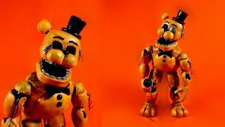 WITHERED GOLDEN FREDDY(FNAF 2/FNAF UCN) PLASTILINA PORCELANA POLYMER CLAY