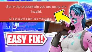 How to Fix sorry the credentials you are using are invalid Epic games Launcher ( 2022)