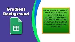 How to add a gradient background color to a text box in Google Spreadsheets