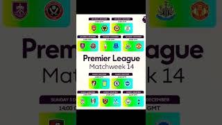 premier league matchweek 14