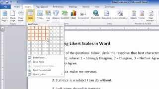 How to Create a Likert Scale/Questionnaire in Word