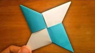 Как сделать бумажные звездочки ниндзя (Сюрикэн) - Оригами | Ремейк
