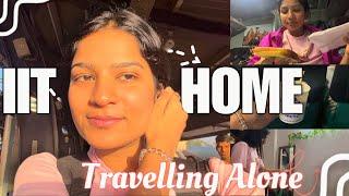 Travelling Alone: IIT Delhi to Home🫣 | College Vlog