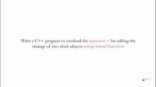 C++ Program - binary operator overloading using friend function