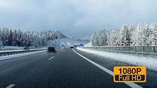 Winter road. Ambient. Relax. Relaxing sleep video