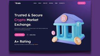 How to create a cryptocurrency  website using HTML, CSS and JavaScript