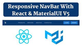 Create Responsive Navigation Bar With MaterialUI 5 and ReactJS | MaterialUI 5 Navbar | React Navbar