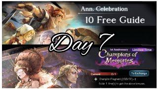 Octopath Traveler COTC 1st Anniversary Double Account Gacha Pull Day 7