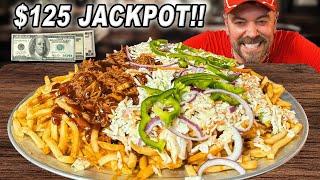 Beat This "Here Piggy" BBQ Pork Loaded Cheese Fries Challenge and Win the CASH Jackpot!!