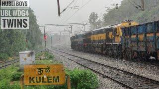 Hubli boys, UBL WDG4 twins depart Kulem towards Vasco in heavy rain