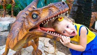 Amusement theme park of giant dinosaur Video for kids