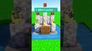 3 Secret Build Hacks! (castle,bbq,cracked glass) #minecraft #shorts