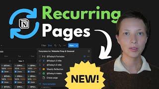 Huge NEW Notion Update! First Look at Recurring Tasks  (calendar view tutorial)