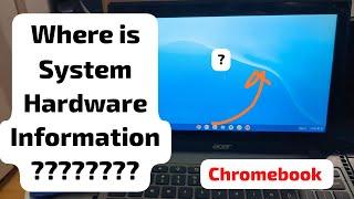 How to Find System and Hardware info on a Chromebook with ChromeOS & ChromeOS Flex