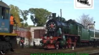 Ретро-поезд с паровозом в Осташкове/Steam train in Ostashkov,Russia