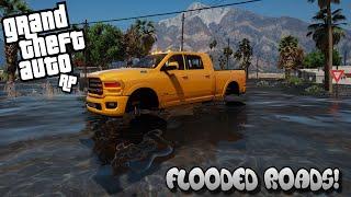 150K SEMA TRUCKS IN HUGE FLOOD IN LOS SANTOS! - GTA5 RP