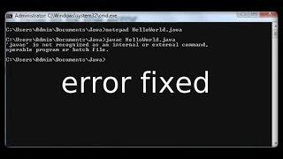 How to fix "java is not recognized as an internal command or external command"