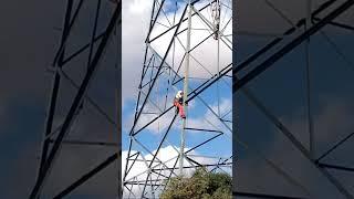 Working on electric pole | Life of lineman