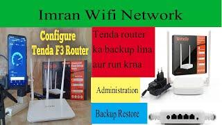 Tenda n301 wireless router backup Router backup and restore Tenda N 301 settings backup tenda router