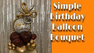 Simple Birthday Balloon Bouquet | DIY balloon bouquet | balon buketi | آموزش بادكنك آرايي