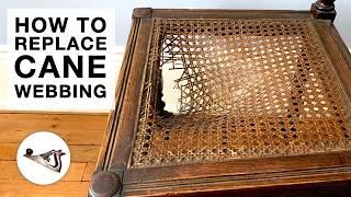 Repair a Broken Cane Chair with Rattan Cane Webbing and Spline, a Fixing Furniture Restoration