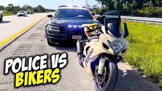 MOTORCYCLE POLICE CHASE | COPS VS BIKERS | ANGRY & COOL COPS 2024