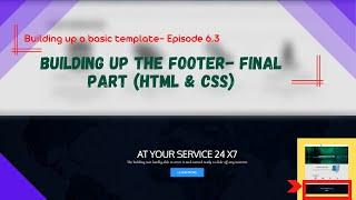 Template with HTML and CSS| Coding up the footer-Final Chapter | Responsive Web Design