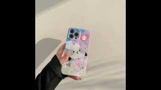 iPhone Case | little bunnys is surrounded by various small stars and hearts | bunny airbag bracket