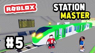 Building an UNDERGROUND TRAIN STATION in Roblox Station Master #5