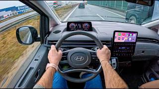 NEW Hyundai Staria Luxury 2025 (1.6 T-GDI HEV 225 hp) | POV Test Drive #2320 Joe Black