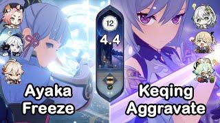 C0 Ayaka Freeze & C2 Keqing Aggravate [Genshin Impact - Spiral Abyss 4.4]