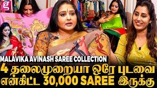 என் பொட்டுக்கு ஒரு கதை, மாளவிக்கா புடவைல இவ்ளோ விஷயமா - Actress Malavika Saree Tour Exclusive