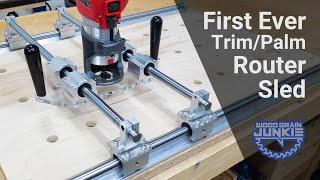 First Ever Trim/Palm Router Sled to Flatten Boards