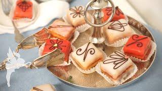 Klassische, aufwändige Petit Fours aus der Konditorei - Anleitung + Rezept Mini Törtchen - Kuchenfee