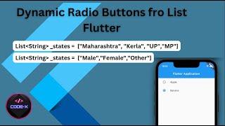 Flutter : Dynamic Radio button example server list | How to create a Dynamic Radio Button