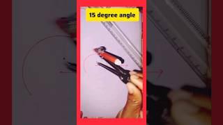 How to construct 15 degree angle using compass#maths #shortsvideo #shorts #short